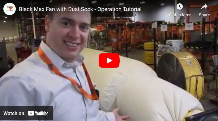 Black Max Fan with Dust Sock – Operation Tutorial