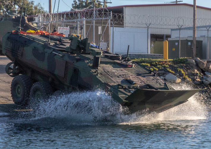 US Marine Corp Albany Robotic Blasting Facility for Amphibious Assault Vehicles