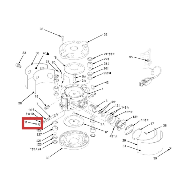 Retaining ring, carriage, Triton 308 air motor