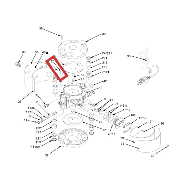 Plate Screw for Triton 308 Diaphragm Pump