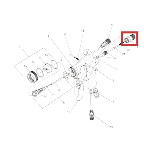 Stellair ACE Housing, Fluid Adjustment Assembly