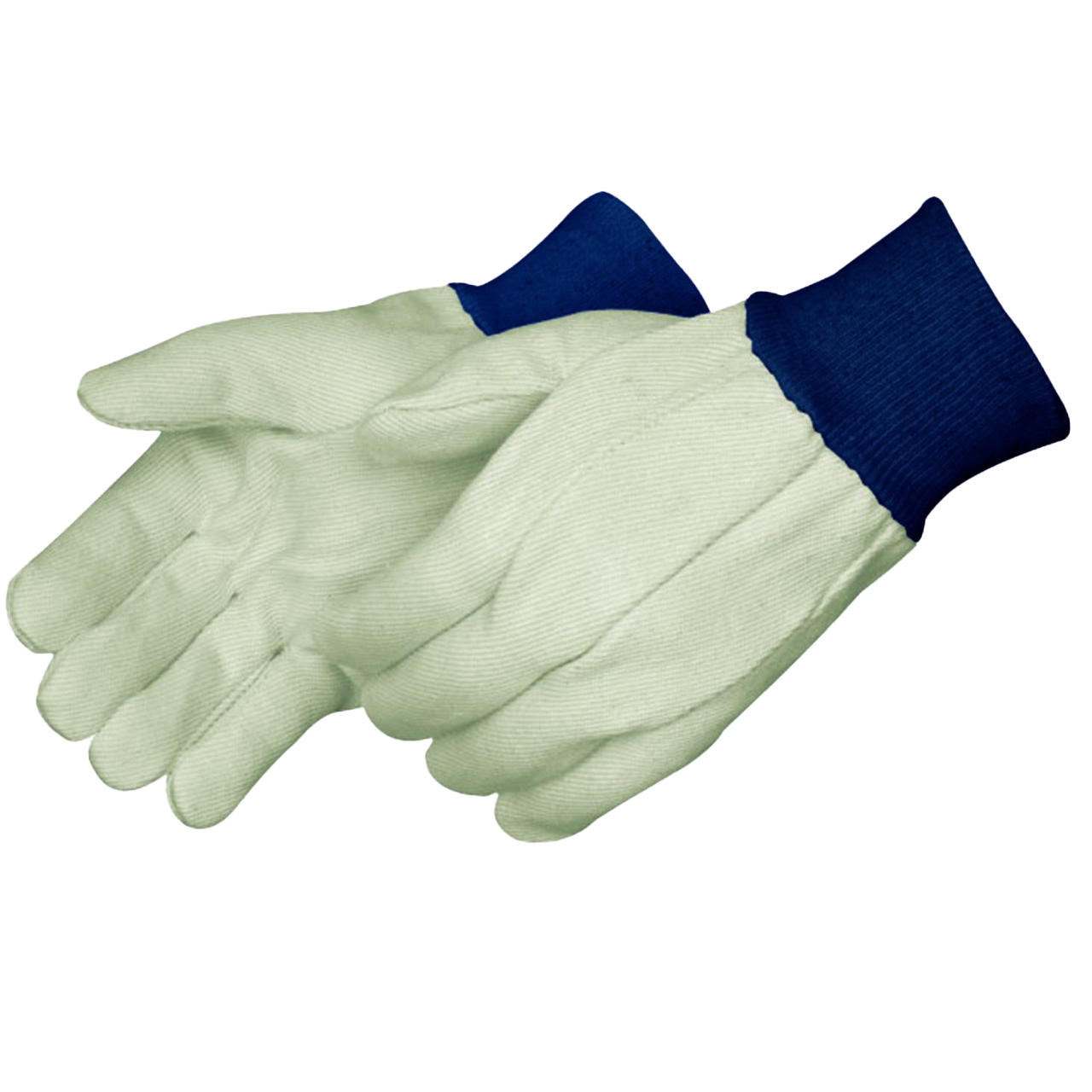 Cotton Canvas Elastic Cuff Gloves (Pack 12 pairs)