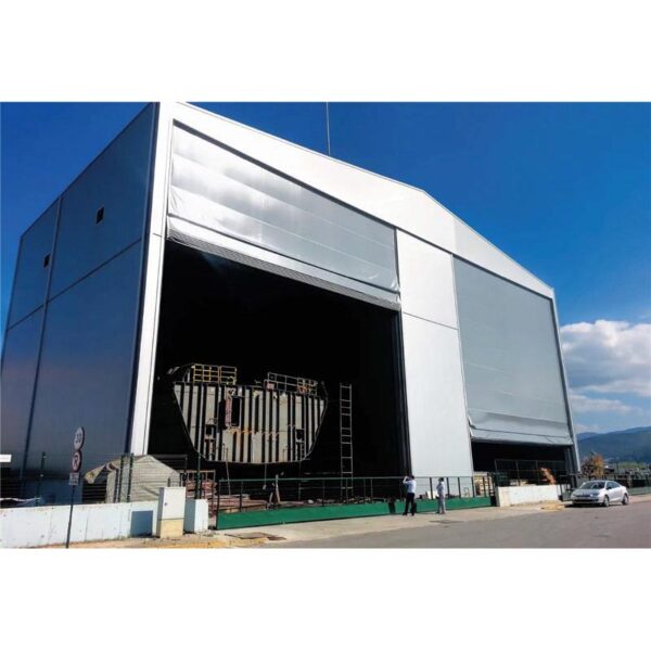 Large Fabric Lift-Up Doors for Blast and Paint Booths