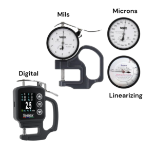 Testex Tape Micrometers / Analog Replica Tape Surface Profile Gauges