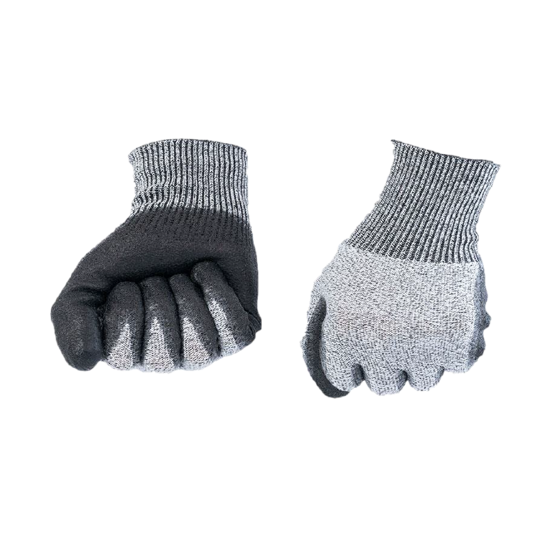 Master Mechanic Work Gloves, Nitrile-Coated , Polyester Shell, Black/Gray,  Men's XL